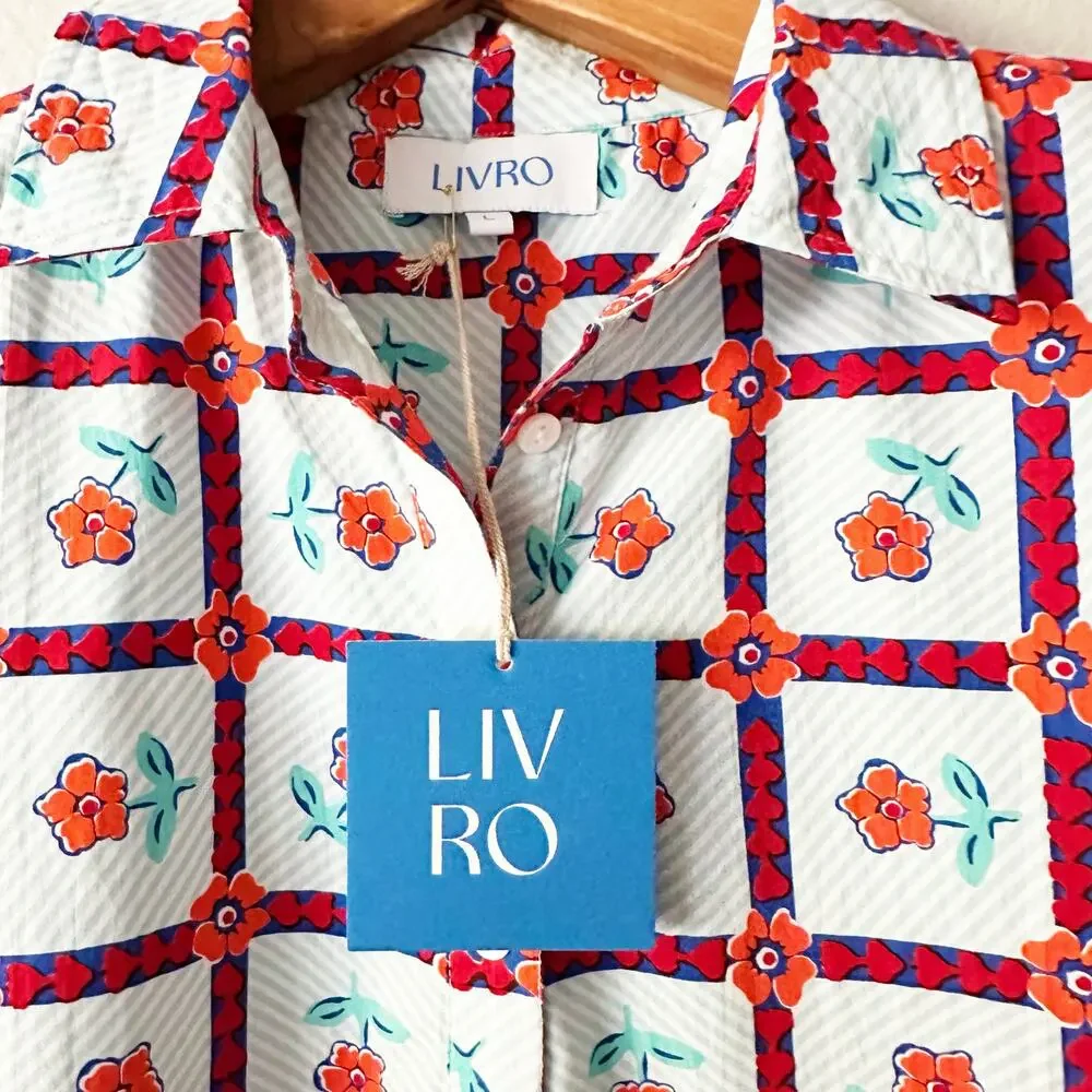 LIVRO Polly Mini Dress Mayflower A-Line Shirt‎ Dress Women's Size Large NEW - Picture 7 of 14